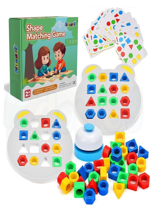 Kidology Children Learning and Educational Geometric Shape Puzzle Quick Matching Board Game, Color Shape Matching Game Sensory Educational Learning Toy for Kids, Multicolour - Image 1