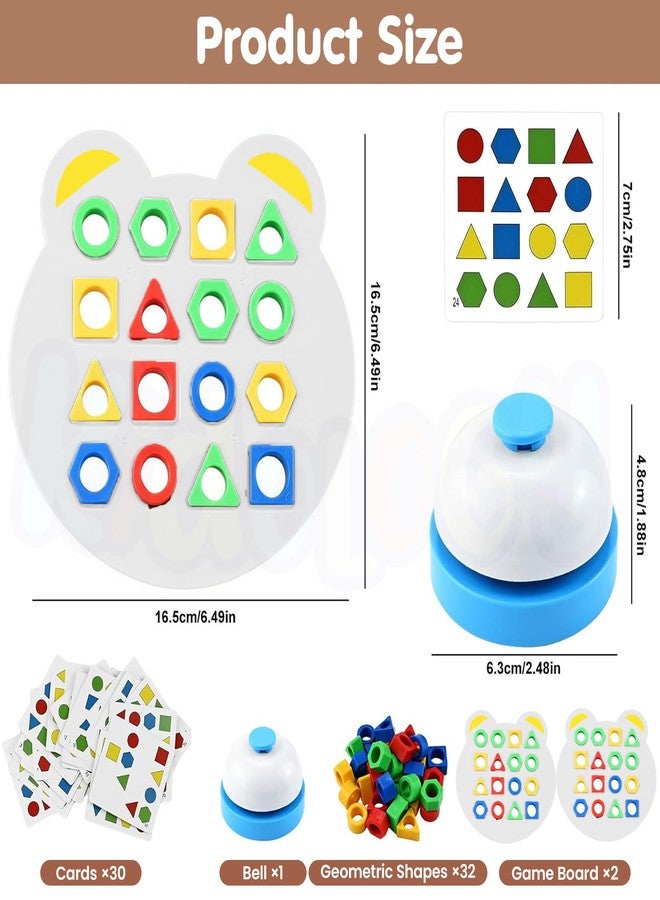 Kidology Children Learning and Educational Geometric Shape Puzzle Quick Matching Board Game, Color Shape Matching Game Sensory Educational Learning Toy for Kids, Multicolour - Image 2