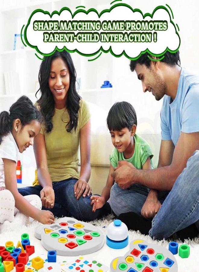 Kidology Children Learning and Educational Geometric Shape Puzzle Quick Matching Board Game, Color Shape Matching Game Sensory Educational Learning Toy for Kids, Multicolour - Image 4