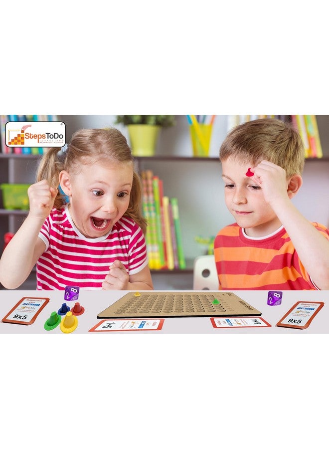 StepsToDo Multiplication And Addition Board Game. 2-In-1 Learning Board Game. Montessori Teaching Learning Material. - Image 3