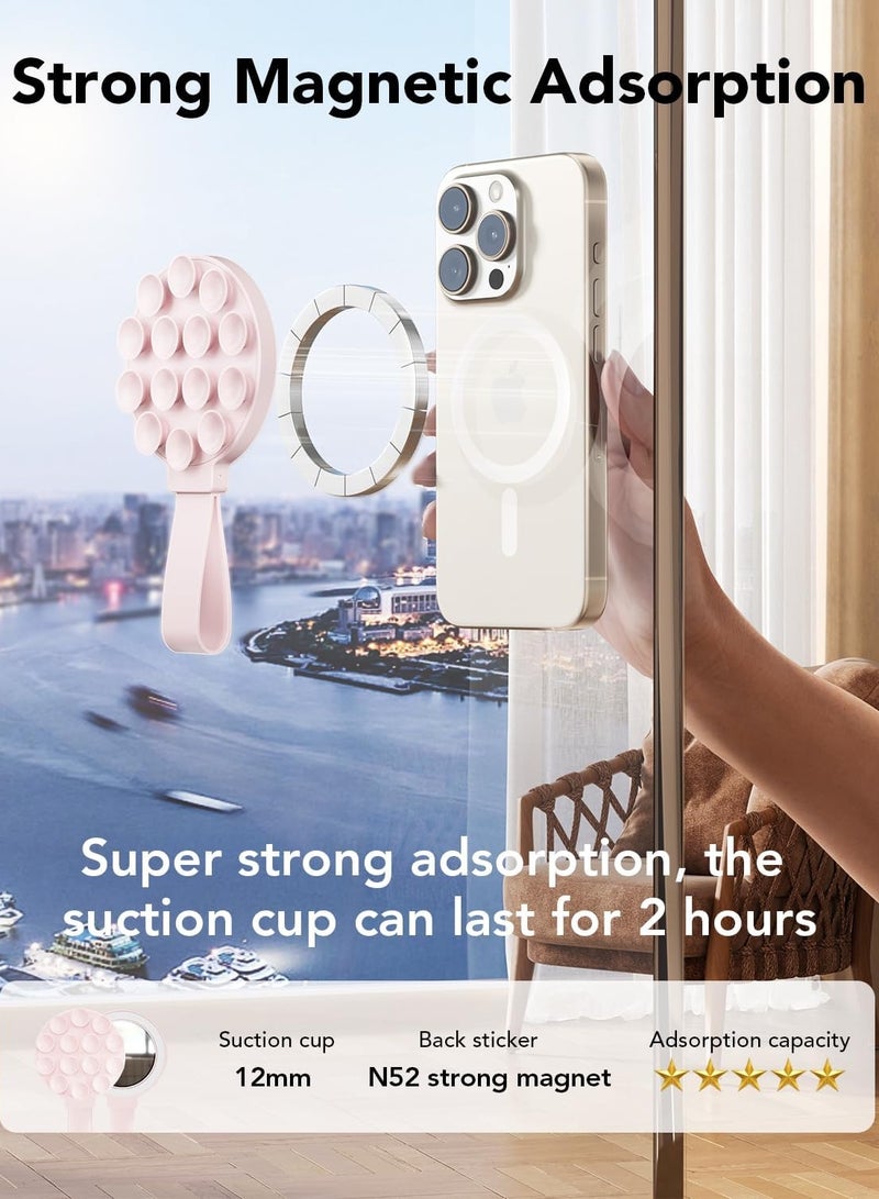 general Magnetic Suction Phone Case Mount, Silicone Suction Cup Phone Grip Holder Stand for iPhone & Android, Hands-Free Cell Phone Accessory Holder for Selfies & Tiktok Videos - Image 4