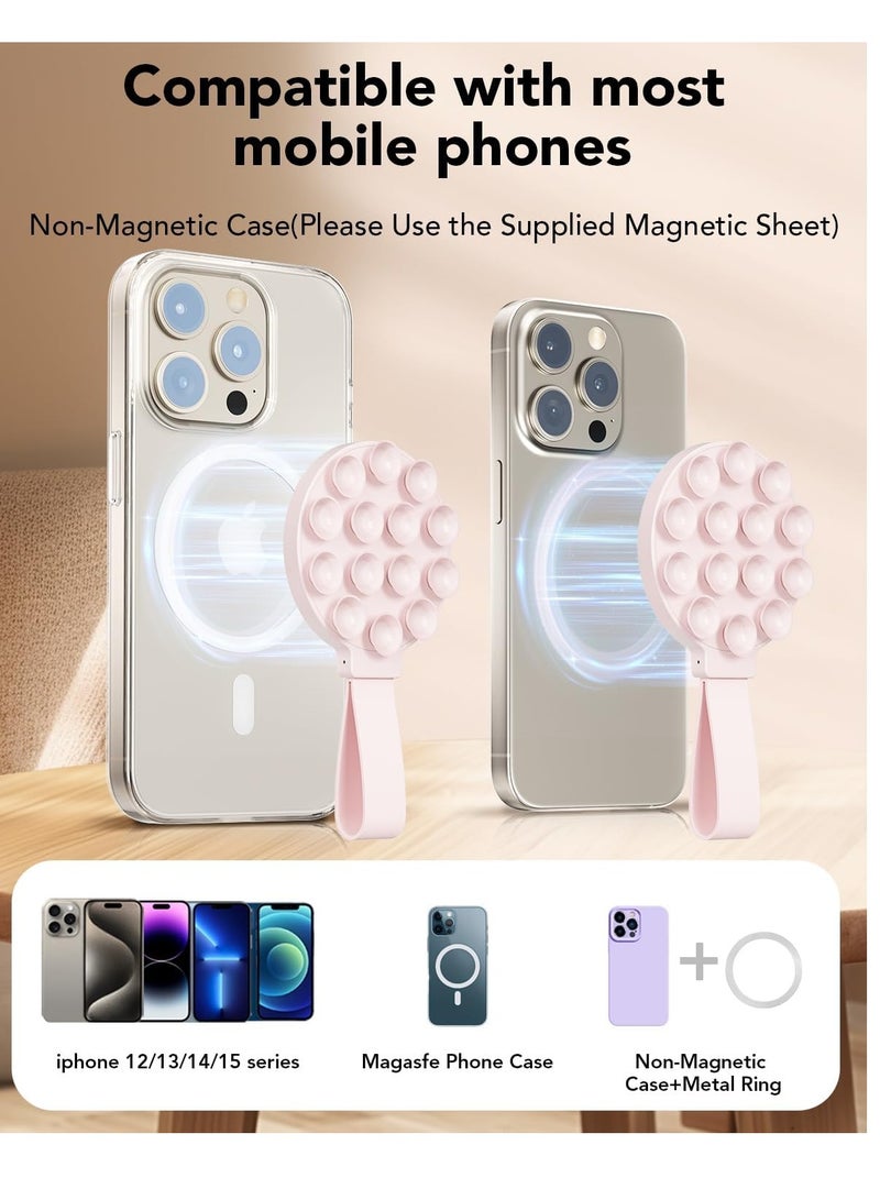 general Magnetic Suction Phone Case Mount, Silicone Suction Cup Phone Grip Holder Stand for iPhone & Android, Hands-Free Cell Phone Accessory Holder for Selfies & Tiktok Videos - Image 5