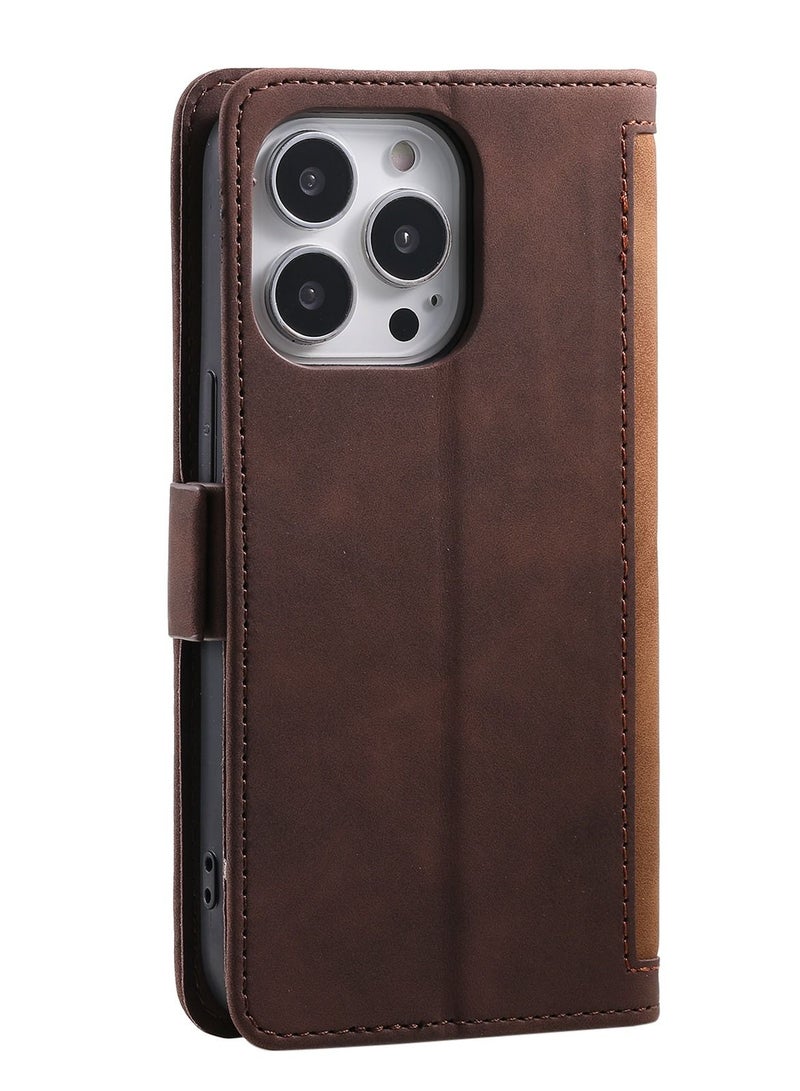 Suteni Flip Cover Leather Hidden Card Slots Phone Case for iPhone - Image 2