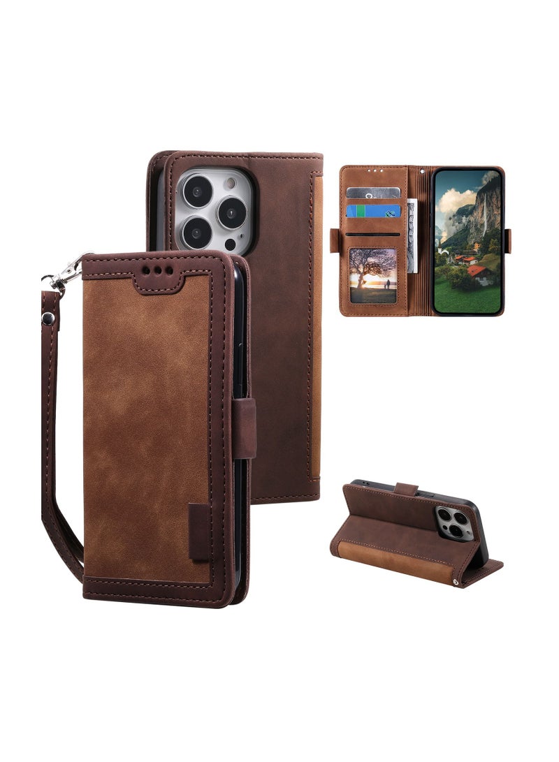 Suteni Flip Cover Leather Hidden Card Slots Phone Case for iPhone - Image 3