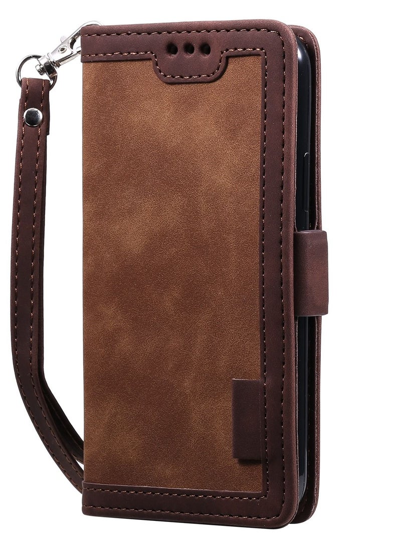 Suteni Flip Cover Leather Hidden Card Slots Phone Case for iPhone - Image 1