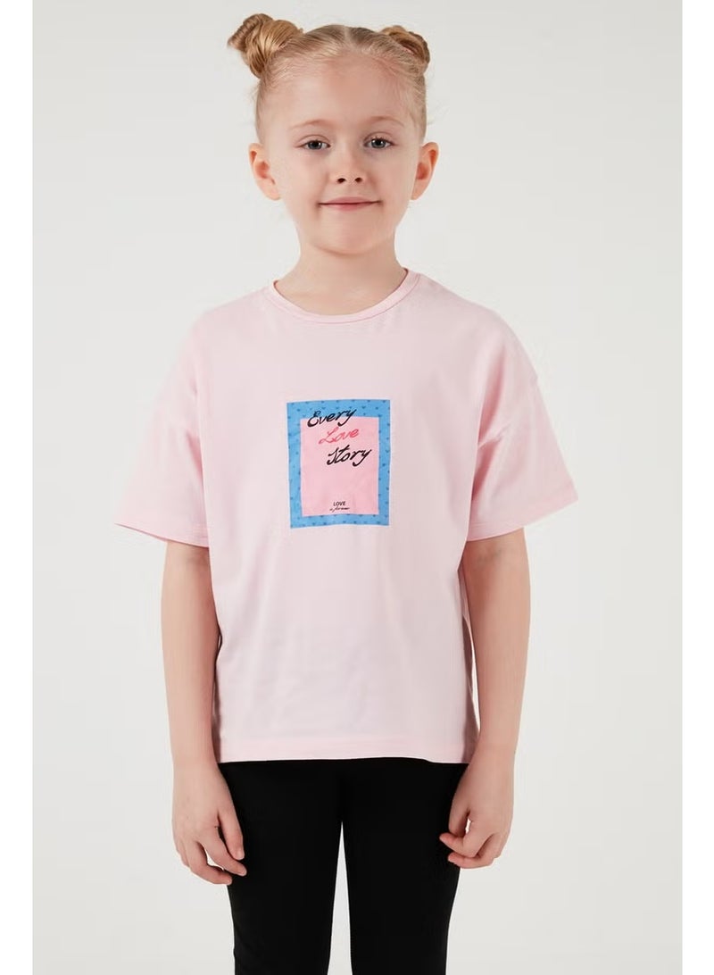 Lela Cotton Crew Neck Short Sleeve Tights Bottom-Top Set Girl's Suit 6212005 - Image 4