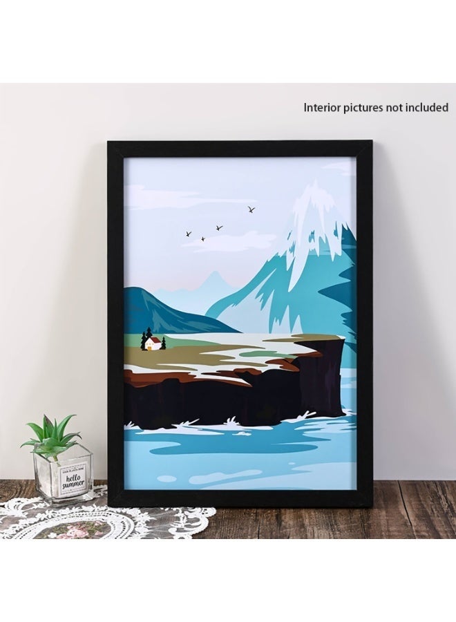A4 photo frame, 2-pack 21x30cm black picture frame, certificate frame for wall mounting or table display, set of 2 - Image 2