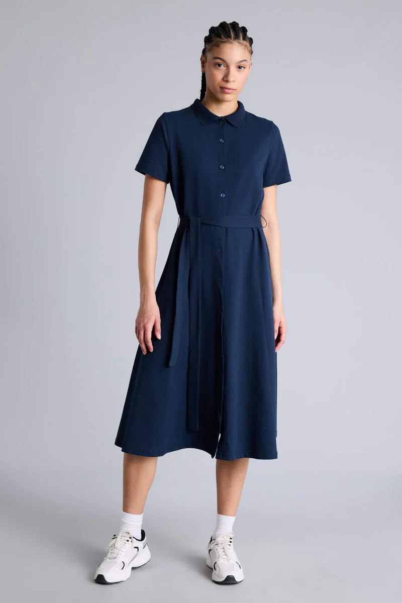 DeFacto Standard Fit Pique Dress