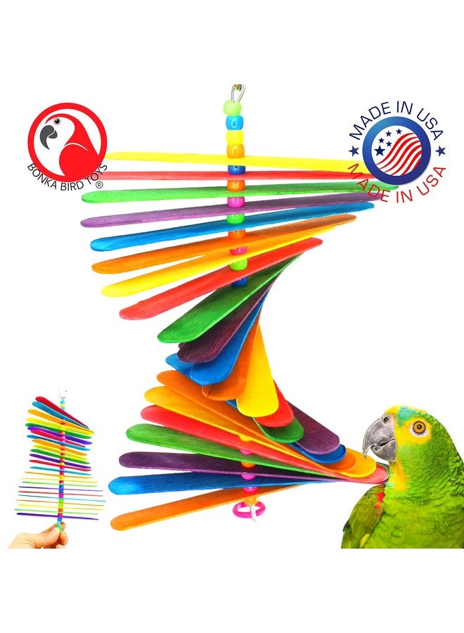 Bonka Bird Toys Bonka Bird Toys 867 Big Stick 9.50" x 6", Medium Parrot Chew Cage Toy, Conure, Quaker, Pionus, and Similar - Image 2
