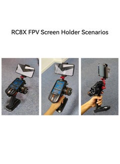 RADIOLINK Rc8X Holder Mount 5.8G Fpv Monitor Screen Phone Bracket Cnc Aluminum Alloy Rc Device For Rc Remote Controller Rc8X, Red  - Image 3
