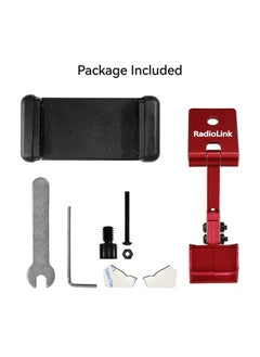 RADIOLINK Rc8X Holder Mount 5.8G Fpv Monitor Screen Phone Bracket Cnc Aluminum Alloy Rc Device For Rc Remote Controller Rc8X, Red  - Image 4