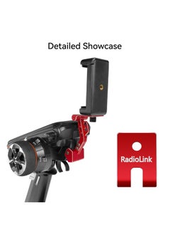 RADIOLINK Rc8X Holder Mount 5.8G Fpv Monitor Screen Phone Bracket Cnc Aluminum Alloy Rc Device For Rc Remote Controller Rc8X, Red  - Image 2