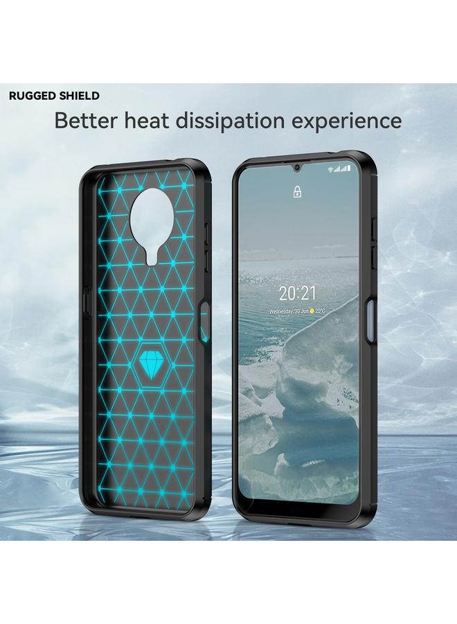 اس-توب جراب لهاتف Nokia G20 مصنوع من ألياف الكربون المصقولة TPU - Image 2