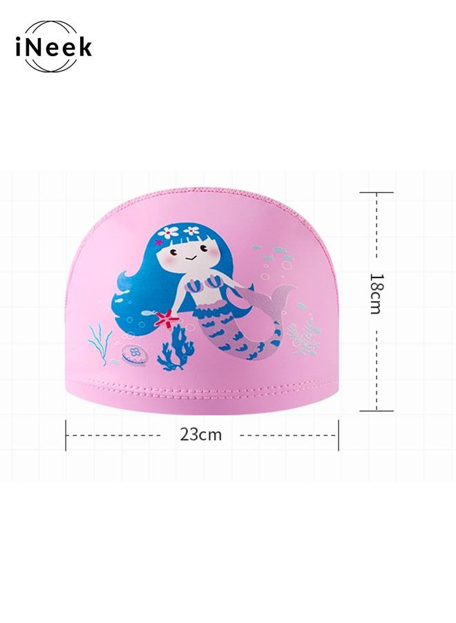 iNeek Cartoon PU waterproof ear protection children's swimming cap - Image 3