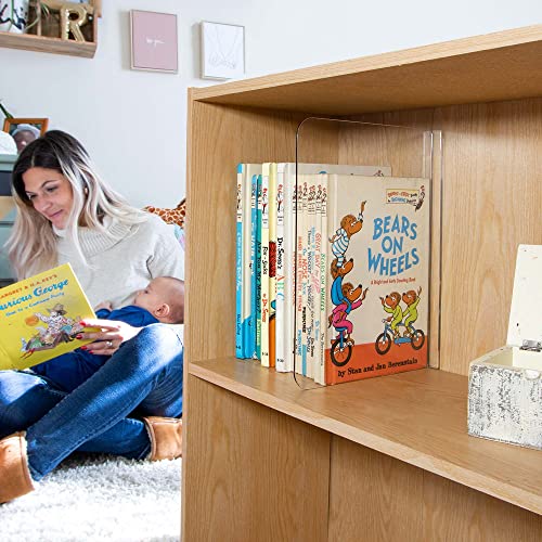 Bee Neat Closet Organization with Acrylic Clear Shelf Dividers - Closet Shelf Organizer for Clothes, Towels, Sweaters, Purses, and Books - Shelf Separators - 2 Pack (8" Tall 11 ⅝" Deep) - Image 2