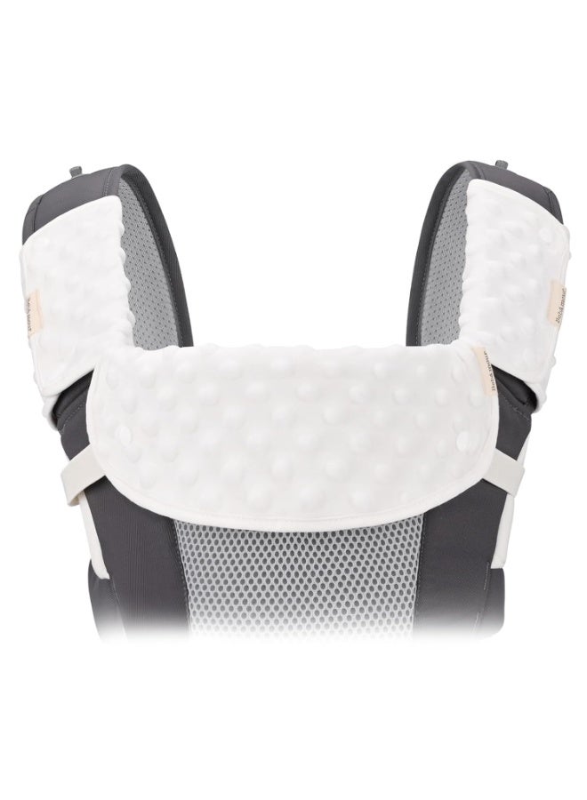 Bebamour Drool and Teething Reversible Cotton Pad For All Carry Positions Baby Carrier White Drool Bib For Boys & Girls(Persimmon) - Image 2