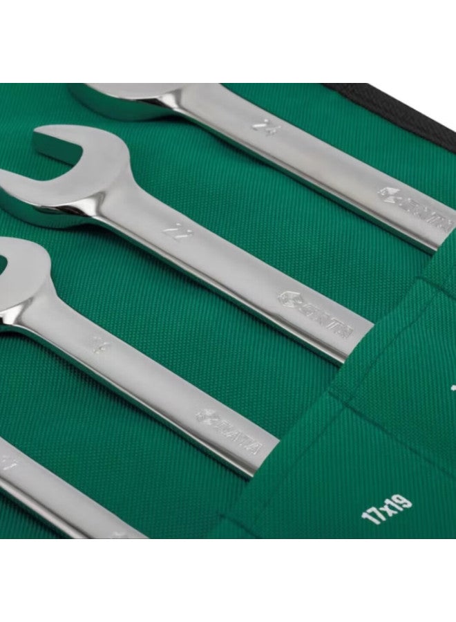 Sata Fully Polished Durable Double Open-end Wrench Set 8pcs 08009