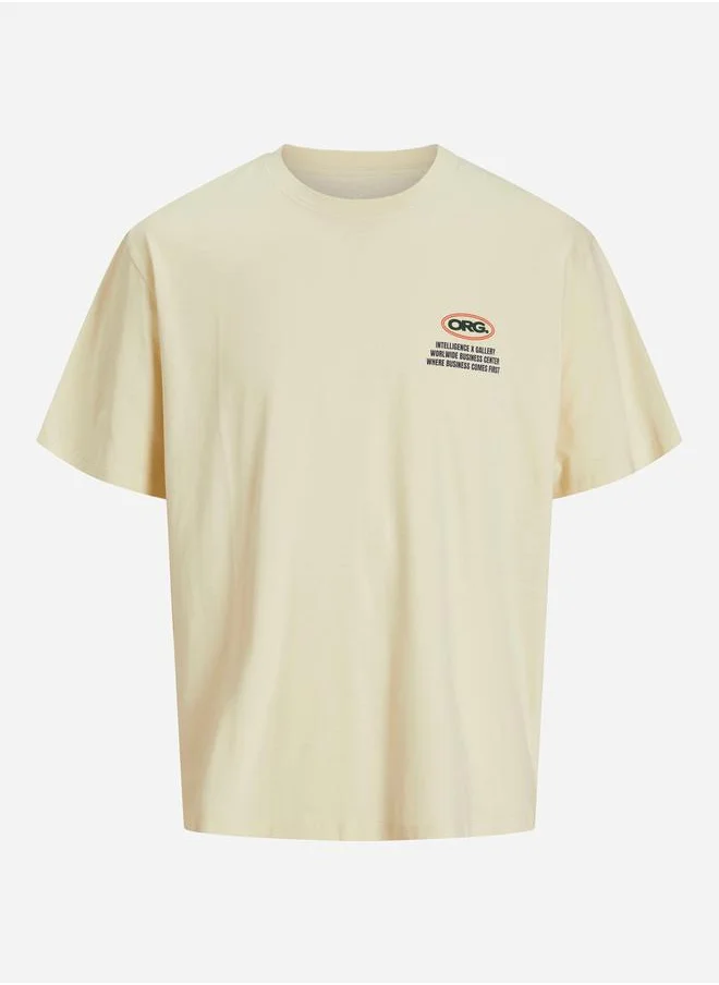 جاك اند جونز Graphic Print Crew Neck T-Shirt
