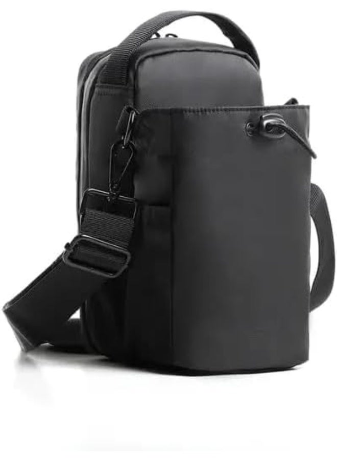 Black Magnetic Gym Sport Bag and Accessories Organizer for Men Women with Water Bottle, Key Mobile Phone Carrier Holder, Strap, Sling Chest Bag for Gym, Travel, Work - Image 1