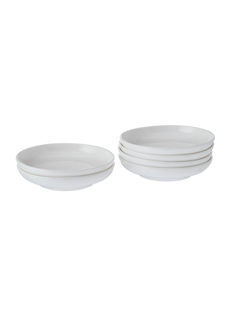 Dania - A Set Of 6 Plates For Sauce And Multi-Use White Round Porcealin 10 Cm - Image 1