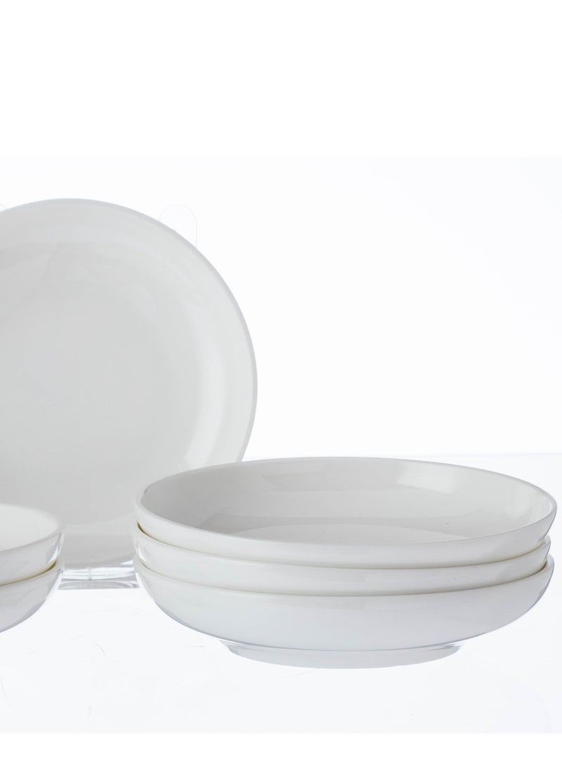 Dania - A Set Of 6 Plates For Sauce And Multi-Use White Round Porcealin 10 Cm - Image 1