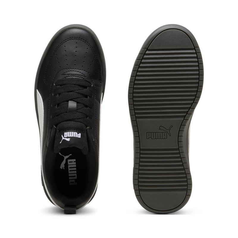 PUMA Rickie Kids Unisex Black Trainers - Image 4