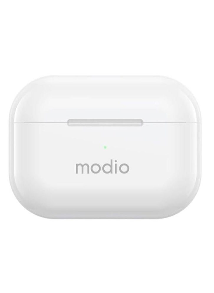 modio - Premium Deep Bass Wireless Bluetooth Headset D3 – True Wireless Stereo (TWS) Earbuds with Bluetooth 5.3, Noise Isolation, Touch Controls, Charging Case & Built-in Mic – Lightweight, Hi-Fi Audio Headphones for Android & iOS – Long Battery Life & Stable Connection - Image 1