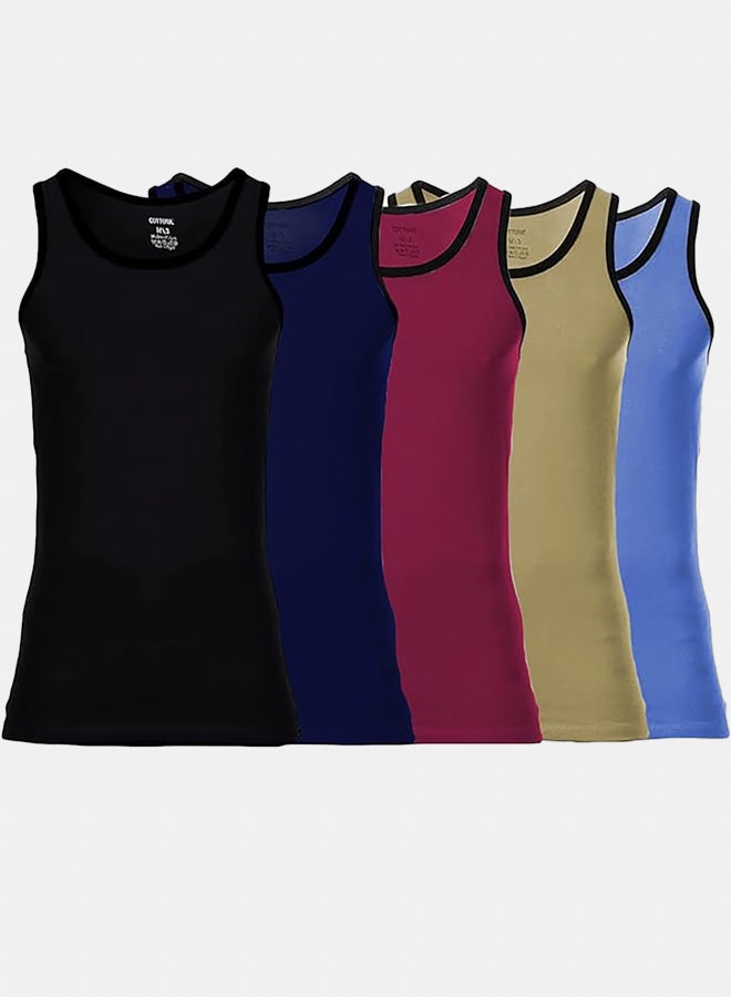 Cottonil Set of 5 Everyday Undershirt Sleeveless 0793 - Multicolor
