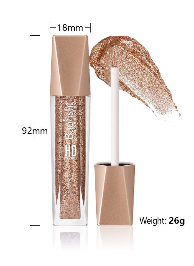 Glitter Eyeliner Long Lasting Wear, Colored Eyeliners Makeup Pen, Metallic Liquid Eyeliner Waterproof Quick Dry Smooth No Fading Rainbow Eyeliner Eyeshadow Pencil, Women Sparkle Shimmer Color Eyeliner