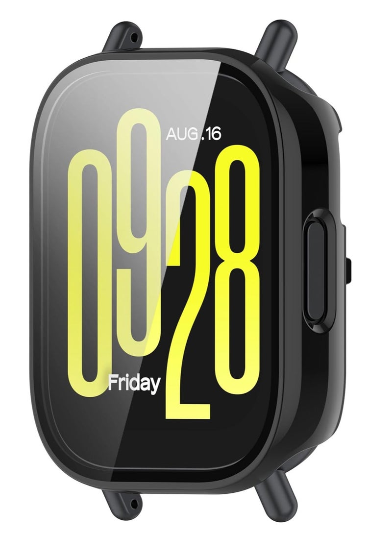 Protective Case Compatible with Redmi Watch 5 Active, PC Ultra Thin HD Tempered Glass Scratch-Resistant All-Round Screen Protector for Redmi Watch5 Active Case clear - Image 2