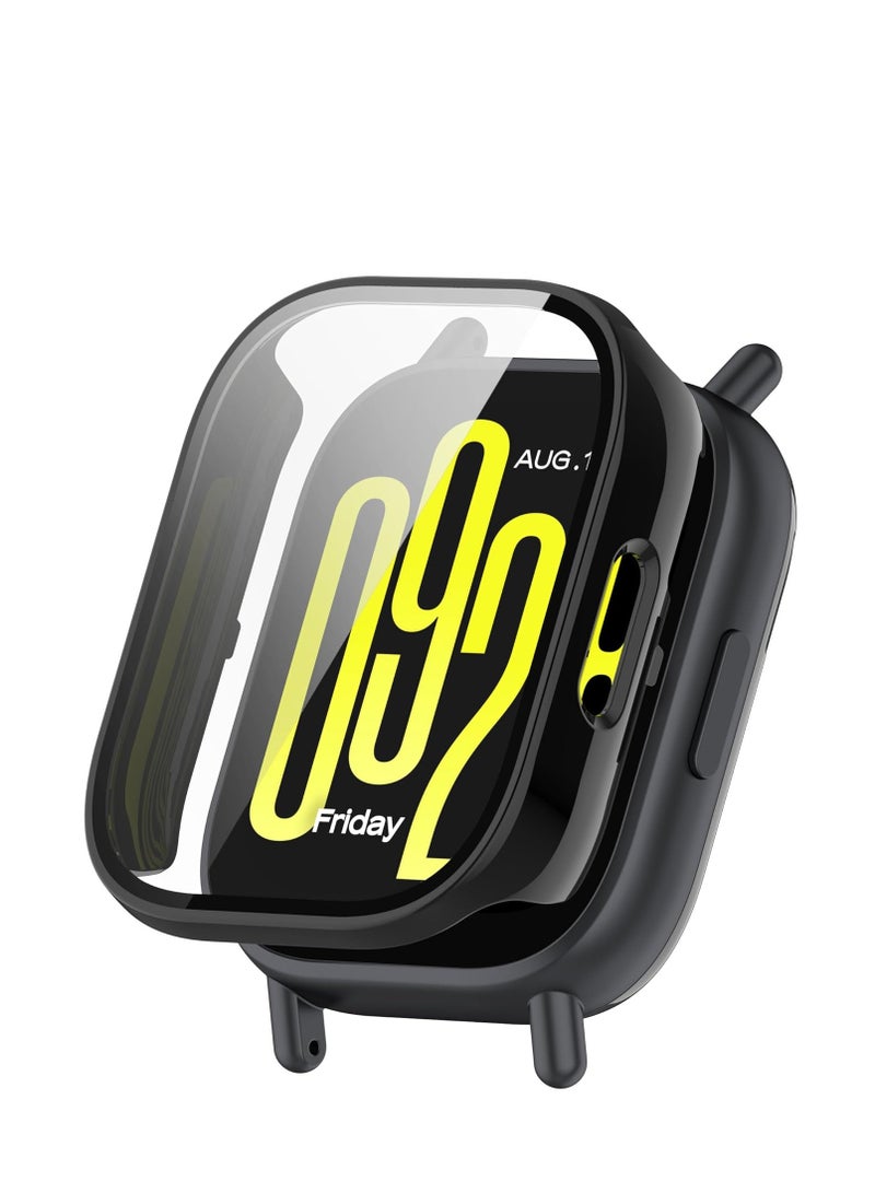 Protective Case Compatible with Redmi Watch 5 Active, PC Ultra Thin HD Tempered Glass Scratch-Resistant All-Round Screen Protector for Redmi Watch5 Active Case clear - Image 1