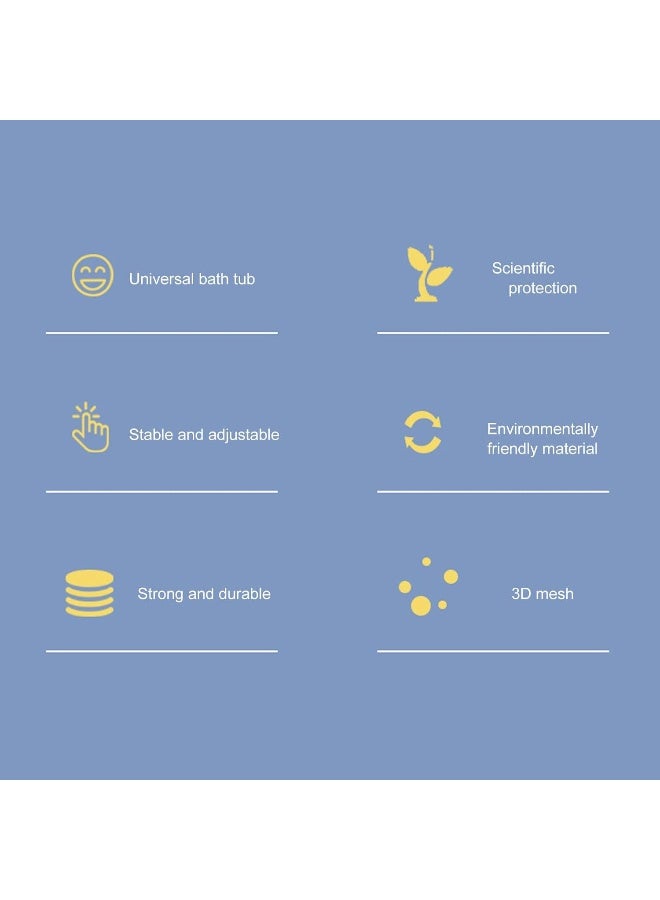 Garosa Baby Bath Seat Support Net Adjustable Versatile Infant Bathtub Sling Shower Mesh for Infant (Star) - Image 5