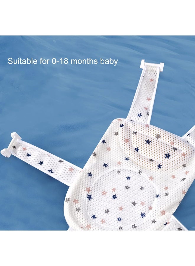 Garosa Baby Bath Seat Support Net Adjustable Versatile Infant Bathtub Sling Shower Mesh for Infant (Star) - Image 4