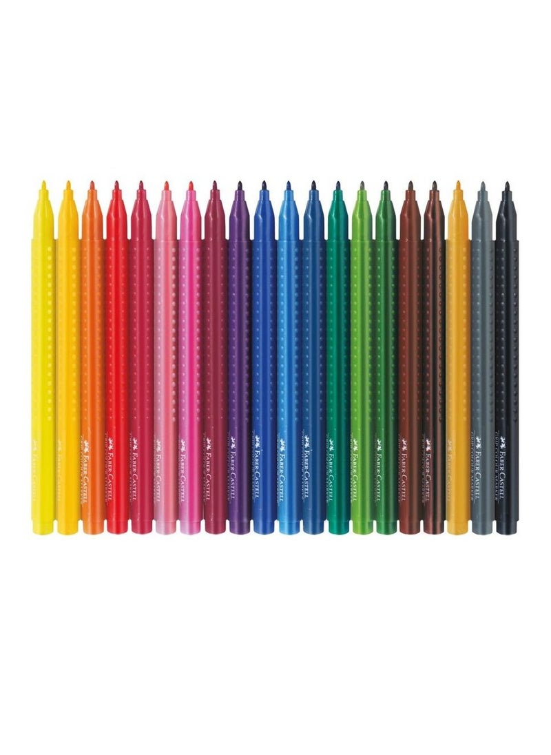 FABER-CASTELL - 20-Piece Grip Felt Tip Pens Multicolor - Image 1