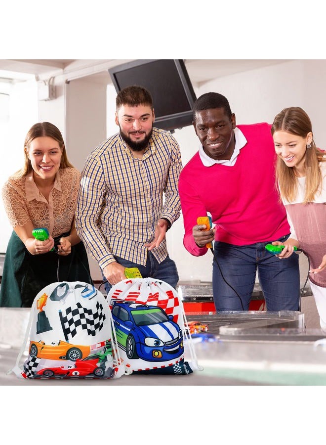 Woanger 20 Pcs Race Car Birthday Party Supplies Race Car Party Favors Gift Bag Racing Drawstring Backpack Truck Candy Treat Bag Goodie Snack Bag for Boys Kids Decoration - Image 2