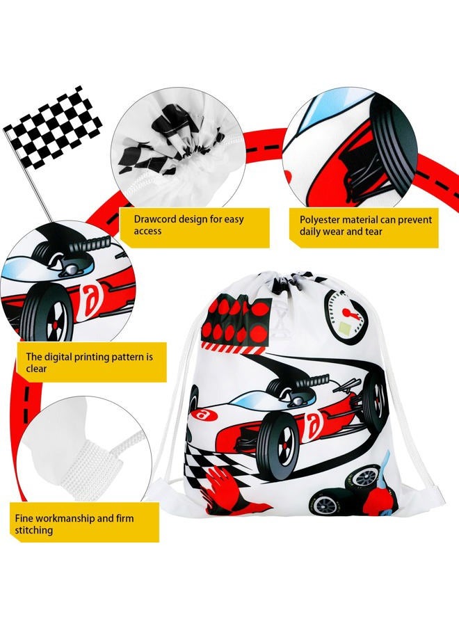 Woanger 20 Pcs Race Car Birthday Party Supplies Race Car Party Favors Gift Bag Racing Drawstring Backpack Truck Candy Treat Bag Goodie Snack Bag for Boys Kids Decoration - Image 4