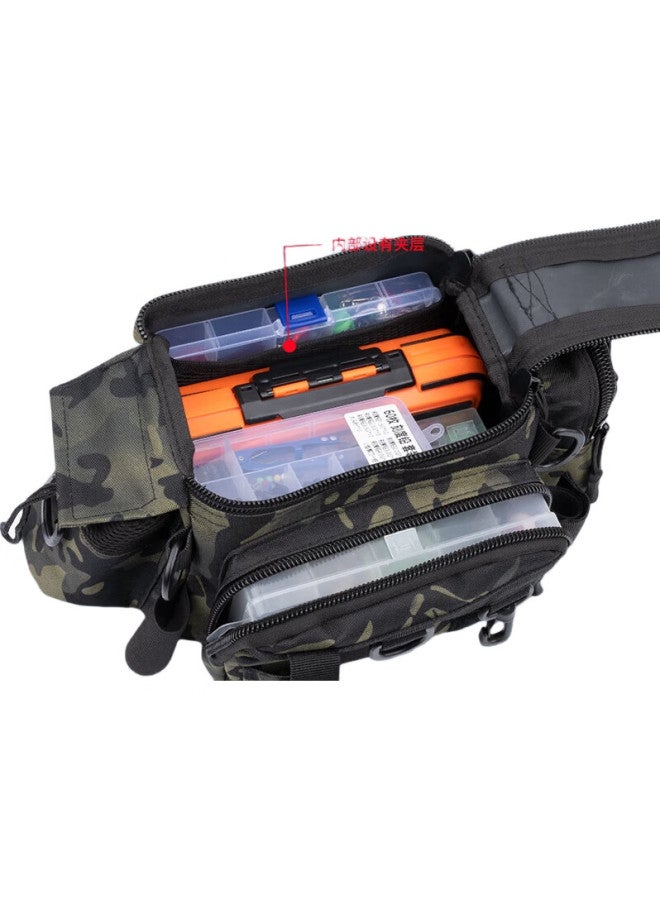 Grsaed Multifunctional Bag, Waist Pack, Crossbody Bag, Rod Holder, Fishing Tackle Bag, Fishing Rod Bag, Accessory Storage Bag, Army Green - Image 3