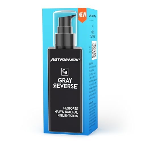 Just for Men Gray Reverse Daily Hair Serum Gradually Reduces Gray Hair Easy DyeFree Serum 67oz - Image 1