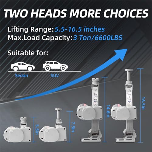 STANDTALL Electric Car Jack 3T Scissor Floor Jack Set 12V Automatic Vehicle Lift Kit for Road Emergency Tire Change Car Repair Tool for Sedans and SUV Gray - Image 2