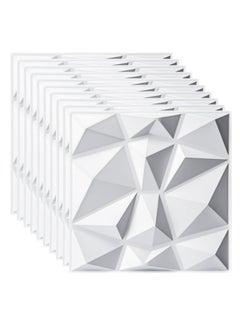 Generic 3D Wall Panels (10PCS), 30CM x 30CM PVC Waterproof Wall Panel Diamond Textured Modern Decor Wall Tiles Accent Wall Panels for Living Room Bedroom Hotel Office  - Image 1