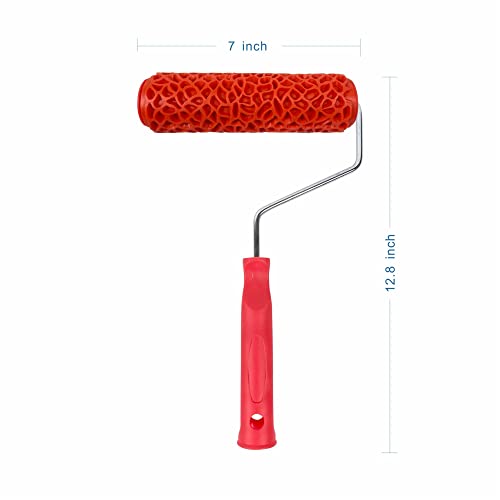 Nichiyo 7'' Texture Roller DIY Decorative Art Pattern Paint Roller Rubber Roller for Walls, Furnitures and Floors Decoration(EG317T) - Image 3
