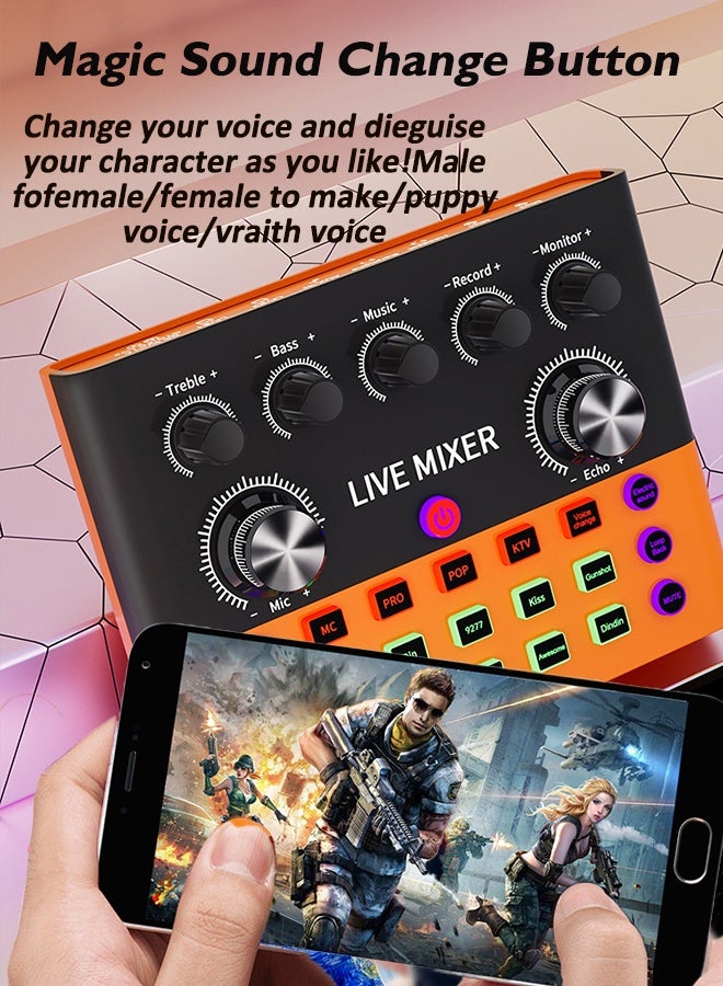 CubeG F993 Live Sound Card DSP Chip Ten Ambient Sounds Four Kinds of Sound Changes Live Broadcast For DJ Mixer Music Recording Guitars TikTok Facebook YouTube USB Bluetooth - Image 3