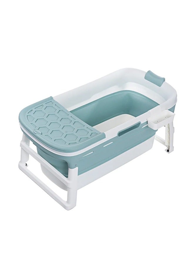 DubaiGallery حوض استحمام قابل للطي محمول للأطفال البالغين حوض استحمام كبير مستقل من البلاستيك دلو استحمام للبالغين مع غطاء - Image 2