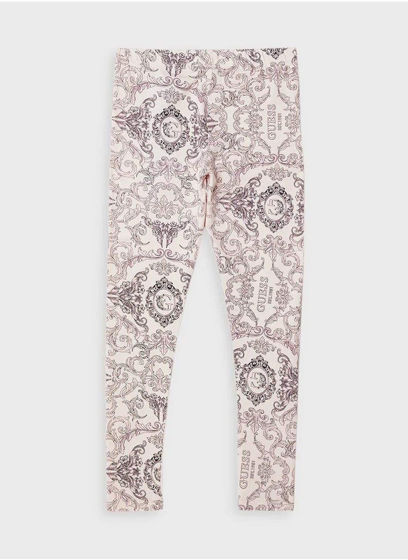 جس Kids Floral Leggings