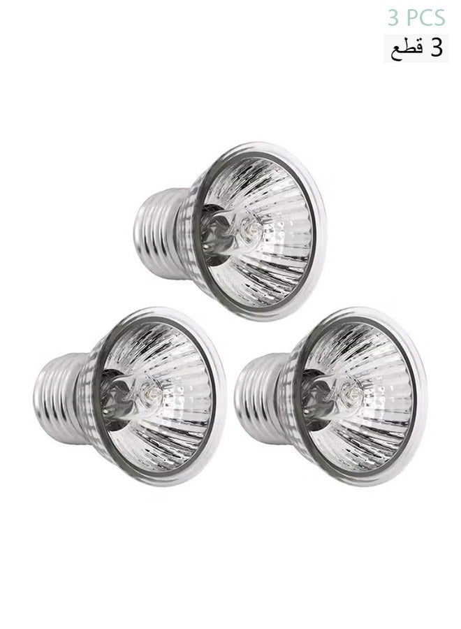 3-Pack 75W UVA+UVB Bulbs | Heat and Light for Reptiles and Amphibian Tanks, Terrariums and Cages | Works with Various Lamp Fixtures - Image 1