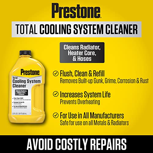 Prestone AS105 Total Cooling System Cleaner for Radiator, Heater Core, and Hoses, 22 oz., 6 Pack - Image 3