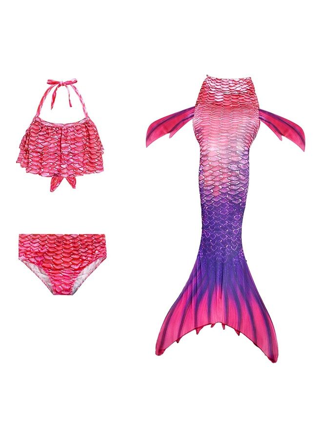 Loquat 3-Piece Mermaid Tail Swimming Costume Set 120cm - Image 2