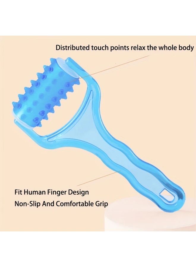 Blue Y Shaped Hand Held Massage Roller For Leg Slimming Yoga Back Arm Face Fascia Relaxing Effectively Relieve Fatigue And Discomfort - Image 3