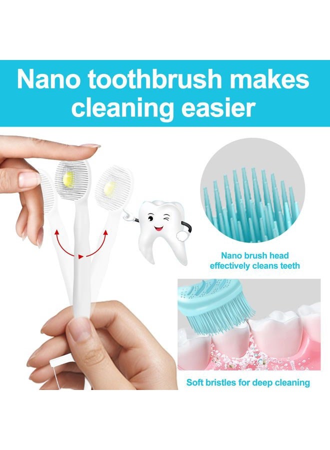 KUGUAN 28 Packs Mini Brushes-Disposable Toothbrushes with Toothpaste + Floss + Pick + Tongue Scraper Travel Size Individually Wrapped Business Trip Work or Travel (Mix Flover) - Image 4