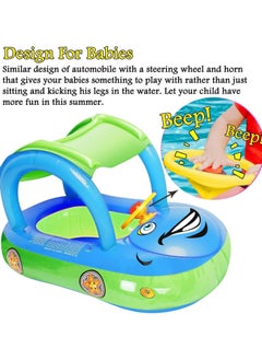 General Inflatable Baby Swimming Float, Inflatable Baby Pool Float Ring with Awning, Inflatable Swimming Float for 6-36 months old  - Image 3